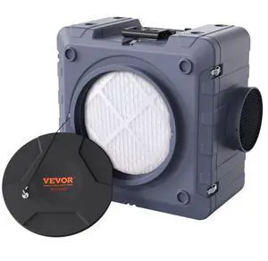 VEVOR Air Scrubber with 3-Stage Filtration, Stackable Negative Air Machine 550 CFM, Air Cleaner with MERV10, Carbon, H13 HEPA, for Home, Industrial and Commercial Use