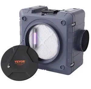 VEVOR Air Scrubber with 3-Stage Filtration, Stackable Negative Air Machine 800 CFM, Air Cleaner with MERV10, Carbon, H13 HEPA, for Home, Industrial and Commercial Use