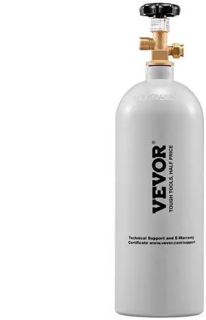 VEVOR 5 Lbs CO2 Tank Aluminum Gas Cylinder, Brand New CO2 Cylinder with Gray Spray Coating, CO2 Tank with CGA320 Valve, For Draft Soda Beer