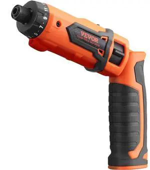 VEVOR Cordless Screwdriver, 4V 7Nm Electric Screwdriver Rechargeable Set with 11 Accessory Kit and Charging Cable, LED Light Dual Position Handle, Nut Drivers Magnetic Bit Holder Tool Kit Home Repair