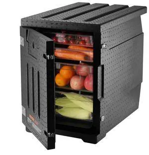 VEVOR Insulated Food Pan Carrier, 82 Qt Hot Box for Catering, LLDPE Food Box Carrier with Double Buckles, Front Loading Food Warmer for Restaurant, Canteen, etc.
