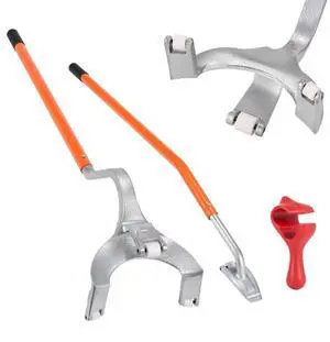 VEVOR Tire Mount Demount Tool, 22.5"-24.5" Manual Steel Tire Changer Mount Demount Removal Tool, with Extra Bead Keeper, Tubeless Truck Bead Breaker, 3 PCS Tire Changing Tools, Orange
