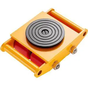 VEVOR Machinery Skate Dolly, 13,200 LBS/6T Industrial Machinery Mover, Heavy Duty Carbon Steel Machinery Moving Skate with 4 PU Wheels and 360° Rotation Non-Slip Cap for Warehouse, Workshop, Factory