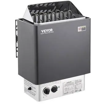 VEVOR 9KW Sauna Heater, Steam Bath Sauna Heater with Built-In Controls, Electric Sauna Stove, 3h Timer and Adjustable Temp for Max. 317-459 Cubic Feet, Home Hotel Spa Shower Use 220V, FCC Certificati