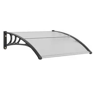 VEVOR Window Door Awning Canopy 40" x 40", UPF 50+ Polycarbonate Entry Door Outdoor Window Awning Exterior, Front Door Overhang Awning for Sun Shutter, UV, Rain, Snow Protection, Hollow Sheet