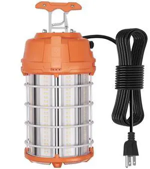 VEVOR LED Temporary Work Light, 150W, 20000lm Construction Lights, 5000K Portable Super Bright & Waterproof & Connected Up to 6 lights, Hanging Job Site Lighting for Indoor and Outdoor Lighting