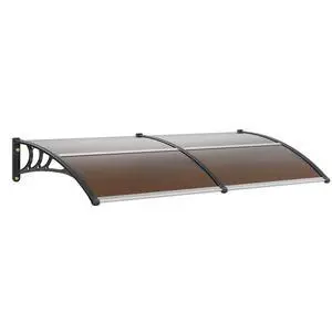 VEVOR Window Door Awning Canopy 80" x 40", UPF 50+ Polycarbonate Entry Door Outdoor Window Awning Exterior, Front Door Overhang Awning for Sun Shutter, UV, Rain, Snow Protection, Hollow Sheet