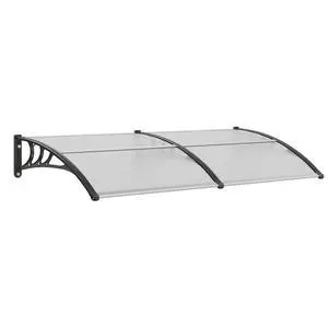 VEVOR Window Door Awning Canopy 40" x 80", UPF 50+ Polycarbonate Entry Door Outdoor Window Awning Exterior, Front Door Overhang Awning for Sun Shutter, UV, Rain, Snow Protection, Hollow Sheet