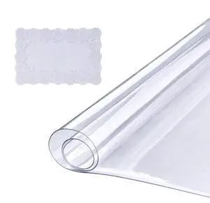 VEVOR Clear Table Cover Protector, 36" x 72" Table Cover, 1.5 mm Thick PVC Plastic Tablecloth, Waterproof Desktop Protector for Writing Desk, Coffee Table, Dining Room Table