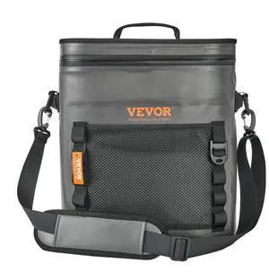VEVOR Soft Cooler Bag, 30 Cans Soft Sided Cooler Bag Leakproof with Zipper, Waterproof Soft Cooler Insulated Bag, Lightweight & Portable Collapsible Cooler for Beach, Hiking, Picnic, Camping, Travel