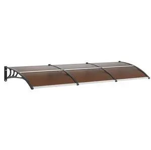 VEVOR Window Door Awning Canopy 38" x 117", UPF 50+ Polycarbonate Entry Door Outdoor Window Awning Exterior, Front Door Overhang Awning for Sun Shutter, UV, Rain, Snow Protection, Hollow Sheet