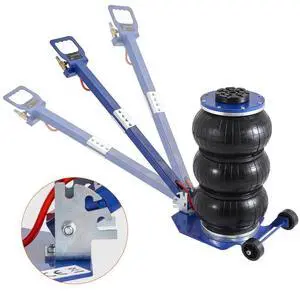 VEVOR Air Jack, 3 Ton/6600 lbs Triple Bag Air Jack, Airbag Jack with Six Steel Pipes, Lift up to 17.7", 3-5 s Fast Lifting Pneumatic Jack, with Adjustable Long Handles for Cars, Garages, Repair (Blue)