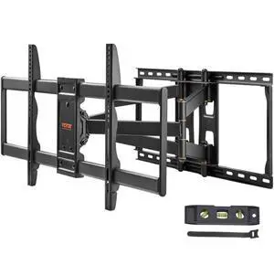 VEVOR Full Motion TV Mount Fits for Most 37-90 inch TVs, Swivel Tilt Horizontal Adjustment TV Wall Mount Bracket with 4 Articulating Arms, Max VESA 600x400mm, Holds up to 165 lbs
