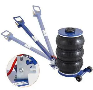 VEVOR Air Jack, 5 Ton/11000 lbs Triple Bag Air Jack, Airbag Jack with Six Steel Pipes, Lift up to 18.5 inch/470 mm, 3-5 s Fast Lifting Pneumatic Jack, with Adjustable Handle for Car, Garage, Repair