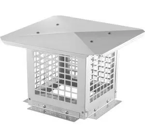 VEVOR Chimney Cap, 9 x 9 inch, 304 Stainless Steel Fireplace Chimney Cover, Not Easily Toppled & Practical Accessories & Easy Installation, Fits Mesh Flue Covers Outside Clay Flue Shingles, Silver