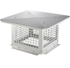 VEVOR Chimney Cap, 12 x 12 inch, 304 Stainless Steel Fireplace Chimney Cover, Not Easily Toppled & Practical Accessories & Easy Installation, Fits Mesh Flue Covers Outside Clay Flue Shingles, Silver