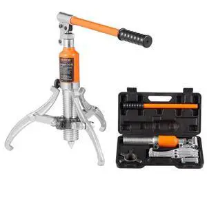 VEVOR Hydraulic Gear Puller, 5 Ton Max Capacity Wheel Bearing Pulling Separator, 2 or 3 Jaws Puller, Vertically and Horizontally, 8" Jaw Hydraulic Puller with Case for Pulling Hubs