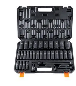 VEVOR 1/2" Drive Deep Impact Socket Set, 34pcs Socket Set Metric 8-36mm 6 Point Cr-MO Alloy Steel for Auto Repair, Rugged Construction, Includes Heavy Duty Storage Case