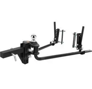 VEVOR Weight Distribution Hitch, 1,500 lbs Weight Distributing Hitches Kit with Sway Control for Trailer, 2-In Solid Steel Shank, 2-5/16 in Alloy Steel Ball, Powder Coated Load Leveling Hitch, Black