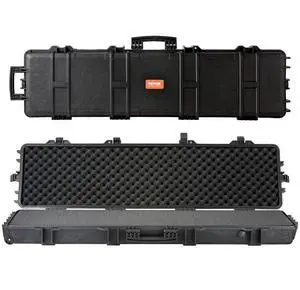 VEVOR Tactical Range Case, Outdoor Tactical Hard Case with 3 Layers Fully-protective Foams, 50 inch lockable Hard Tactical Range Case with Wheels, IP67 Waterproof & Crushproof