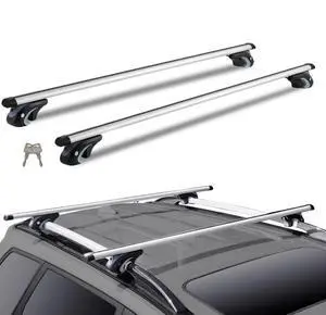 VEVOR Universal Roof Rack Cross Bars, 54" Aluminum Roof Rack Crossbars, Fit Existing Raised Side Rail with Gap, 200 lbs Load Capacity, Adjustable Crossbars with Locks, for SUVs, Sedans, and Vans
