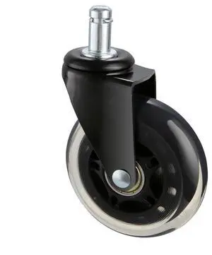 VEVOR Office Chair Wheels, Set of 5, 3 inch Caster Wheels Replacement for Hardwood Floors and Carpet, Heavy Duty Computer Gaming Desk Casters with 130 lbs Load Capacity, Universal Fit for Most Chairs