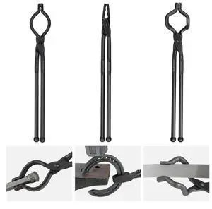 VEVOR Blacksmith Tongs, 18 3 PCS, V-Bit Bolt Tongs, Wolf Jaw Tongs and Z V-Bit Tongs, Carbon Steel Forge Tongs with A3 Steel Rivets, for Beginner and Seasoned Blacksmiths, Bladesmiths and Craftsmen VEVOR Blacksmith Tongs, 18 3 PCS, V-Bit Bolt Tongs, Wolf Jaw Tongs and Z V-Bit Tongs, Carbon Steel Forge Tongs with A3 Steel Rivets, for Beginner and Seasoned Blacksmiths, Bladesmiths and Craftsmen