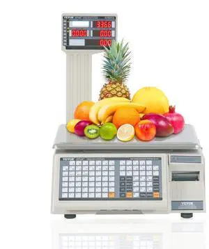 VEVOR Electronic Price Computing Scale, 66 LB Digital Deli Weight Scales, LCD & LED Digital Commercial Food Fruit Meat Produce Counting Weight, for Retail Store, Kitchen, Restaurant Market, and Farmer