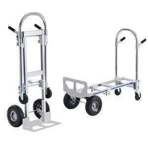 VEVOR Aluminum Hand Truck, 2 in 1, 800 lbs Load Capacity, Heavy Duty Industrial Convertible Folding Hand Truck and Dolly, Utility Cart Converts from Hand Truck to Platform Cart with Rubber Wheels
