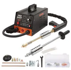 VEVOR Stud Welder Dent Repair Kit, 3KW Spot Welder Dent Puller with 6 Welding Modes, Auto Body Spot Welding Dent Puller Machine & 16 Types of Welding Accessories for Car, Truck, Motorcycle Dent Repair