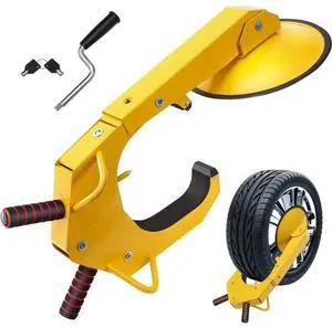 VEVOR Wheel Lock Clamp, 1 Pack Trailer Wheel Lock, Heavy-Duty Anti Theft Tire Lock, Trailer Wheel Locks for RV Trailers, Cars, Trucks, SUVs
