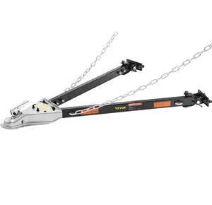 VEVOR Tow Bar, 5500 lbs Towing Capacity with Chains, Powder-Coating Alloy Steel Bumper-Mounted Universal Towing Bar, Coupler Fits 2-Inch Ball Hitch, 39.4-Inch Opening Width, for RV Car Trailer Truck