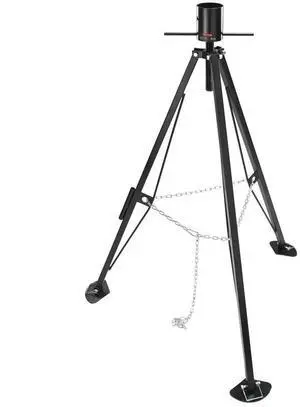 VEVOR 5th Wheel Tripod Stabilizer, 5000 LBS Load Capacity Tripod Fifth Wheel Stabilizer, 35"-57" Adjustable Height RV Gooseneck Stabilizer, Tripod Jack for Fifth-Wheel Trailers, RVs, and Campers