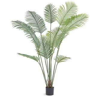 VEVOR Artificial Palm Tree, 6 FT Tall Faux Plant, Secure PE Material & Anti-Tip Tilt Protection Low-Maintenance Plant, Lifelike Green Fake Tree for Home Office Warehouse Decor Indoor Outdoor