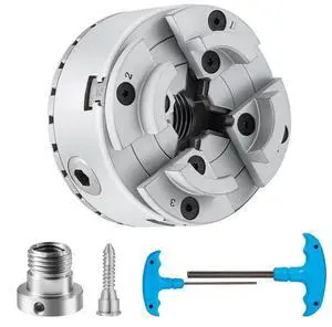 VEVOR KP2-3/4 Lathe Chuck, 4-Jaw 2.75" Diameter, Metal Lathe Chuck Turning Machine Accessories, Self-centering Tool, for Lathe, Precision Machining, Grinding Machines, Milling Machines