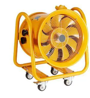 VEVOR Portable Ventilator, 16" Heavy Duty Cylinder Fan, 1100W Strong Shop Exhaust Fan 4240CFM, 16.4ft Power Cord (No charging head), Industrial Utility Blower for Sucking Dust, Smoke Home/Workplace