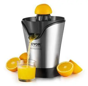 VEVOR Electric Citrus Juicer, Orange Juice Squeezer With One Juicing Cone, 100W Stainless Steel Filter Orange Juice Maker, Easy To Clean For Oranges, Grapefruits, Lemons And Other Citrus Fruits