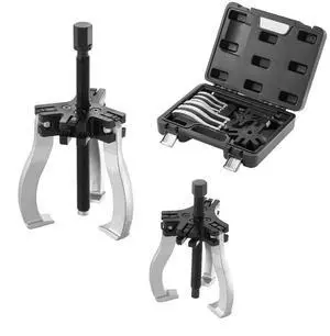 VEVOR Gear Puller Set, 3" and 7" Puller Kit, 3 Jaw Gear Bearing Flywheel Pulley Removal Tool, 2 or 3 Reversible Jaws Wheel Puller, Vertically and Horizontally, External and Internal, 2-Piece