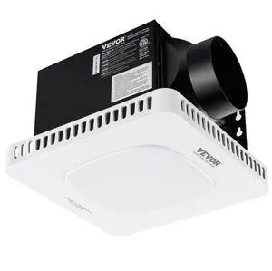 VEVOR Bathroom Exhaust Fan, 110 CFM High-Efficiency Ventilation, 1.5sones Low Noise Operation All-Copper Motor, Energy-Saving Bathroom Ceiling Fan, Need For Attic Access, For Various Ceilings