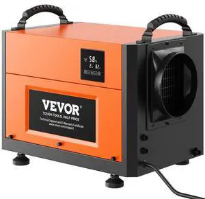 VEVOR 125 Pints Commercial Dehumidifier with Drain Hose for Crawl Spaces  Basements Warehouse & Job Sites  Large Capacity Dehumidifier for Water Damage Restoration  Auto Defrost  CSA Listed