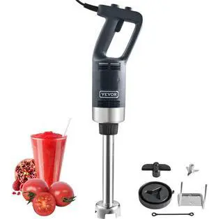 VEVOR Commercial Immersion Blender, 750W 12" Heavy Duty Hand Mixer, Variable Speed Kitchen Stick Mixer with 304 Stainless Steel Blade, Multi-Purpose Portable Mixer for Soup, Smoothie, Puree, Baby Food