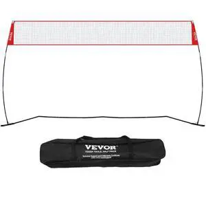 VEVOR Freestanding Volleyball Training Net for Indoor or Outdoor Use, Adjustable Height Portable Net System with Carrying Bag, Professional Volleyball Practice Trainer for Hitting or Serving Drills