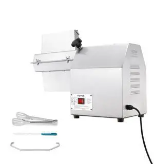 VEVOR Commercial Meat Tenderizer, Heavy Duty 304 Stainless Steel Kitchen Tool with Meat Tong, Cleaning Brush, and Tray, 750W Electric Meat Tenderizer Machine for Beef, Turkey, Chicken, Pork, and Fish