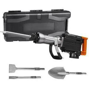 VEVOR Demolition Jack Hammer, 2200W Jack Hammer Concrete Breaker, 1350 BPM Heavy Duty Electric Jack Hammer, 4pcs Chisels Bit with Case, Black