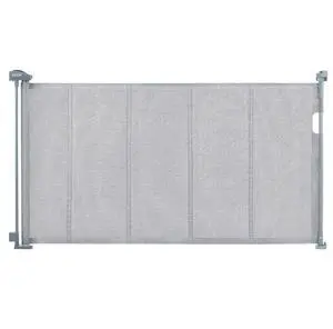 VEVOR Retractable Baby Gate, 34.2" Tall Mesh Baby Gate, Extends up to 60" Wide Retractable Gate for Kids or Pets, Retractable Dog Gates for Indoor Stairs, Doorways, Hallways, Playrooms, Gray