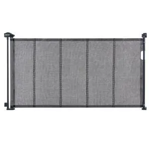 VEVOR Retractable Baby Gate, 34.2" Tall Mesh Baby Gate, Extends up to 60" Wide Retractable Gate for Kids or Pets, Retractable Dog Gates for Indoor Stairs, Doorways, Hallways, Playrooms, Black