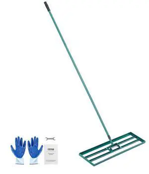 VEVOR Lawn Leveling Rake, 36"x10" Level Lawn Tool, Heavy-duty Lawn Leveler with 78" Steel Extended Handle, Yard Leveling Rake Suit for Garden, Golf Lawn, Farm