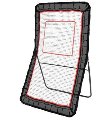 VEVOR Lacrosse Rebounder for Backyard, 4x7 Ft Volleyball Bounce Back Net, Pitchback Throwback Baseball Softball Return Training Screen, Adjustable Angle Shooting Practice Training Wall with Target