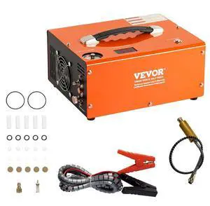 VEVOR PCP Air Compressor, 4500PSI Portable PCP Compressor with Built-in Converter, Auto-Stop, DC12V/AC120V & Oil & Water-Free Compressor Pump