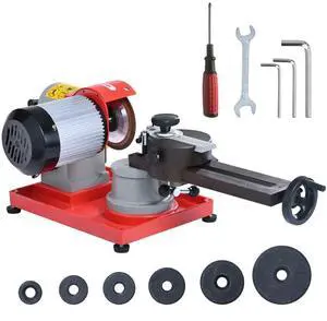VEVOR Circular Saw Blade Sharpener, 370W 3600RPM Rotary Angle Mill Grinder, Saw Blade Grinding Sharpening Machine with 6 Saw Centerings, 5-inch Grinding Wheel for Carbide Tipped Saw Blades